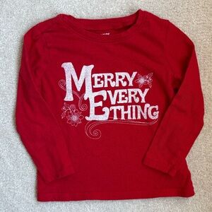 Old Navy Red Long Sleeve Kids Tee